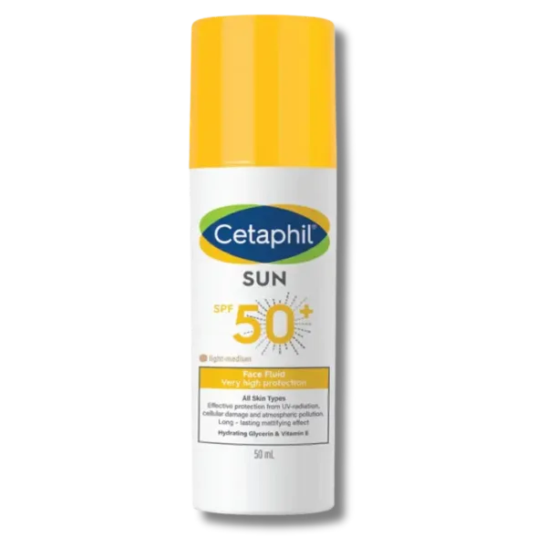 cetaphil ecran solaire sun face fluid tous type de peau light medium