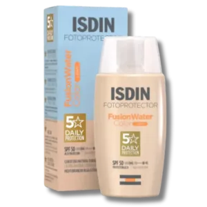 isdin fotoprotector fusionwater color ecran solaire peau grasse teinte light