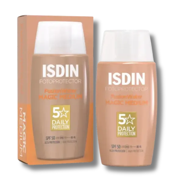 isdin fotoprotector ecran solaire peau grasse teinte medium