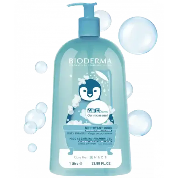 Bioderma ABCDerm Gel Nettoyant Moussant Doux 1L