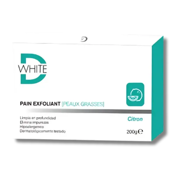 D-White Savon Pain Exfoliant Peau Grasse Citron 200g