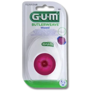 GUM ButlerWeave Fil Dentaire Rouge 55M