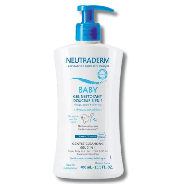 Gilbert Neutraderm Baby Gel Nettoyant Douceur 3en1 400ml