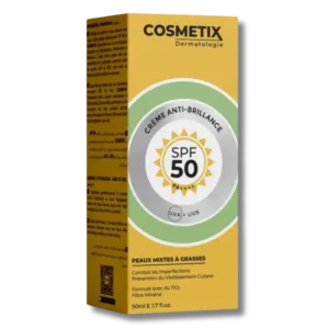 Cosmetix Ecran Crème Anti-brillance Peau Grasse SPF50 50ml