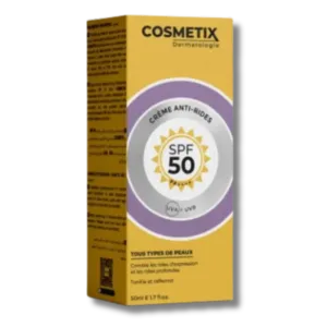 Cosmetix Ecran Crème Anti-rides Tous Types de Peaux SPF50 50ml