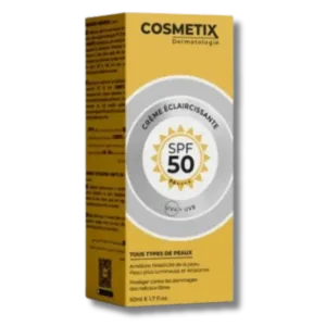 Cosmetix Ecran Crème Eclaircissante Tous Types de Peaux SPF50 50ml