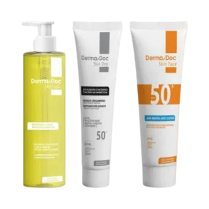 Pack Dermadoc - Gel Nettoyant + Ecran Solaire + Crème Eclaircissant