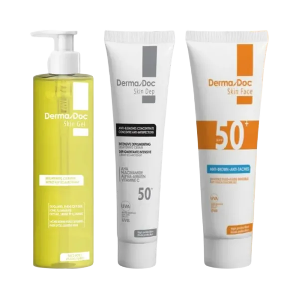 Pack Dermadoc - Gel Nettoyant + Ecran Solaire + Crème Eclaircissant