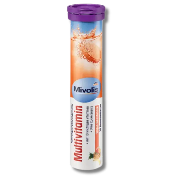 Mivolis - Multi-Vitamine Goût Tropical 20 Comprimés