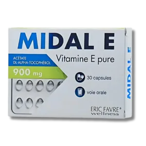 Midal E - Vitamine E pure 900mg 30Capsules