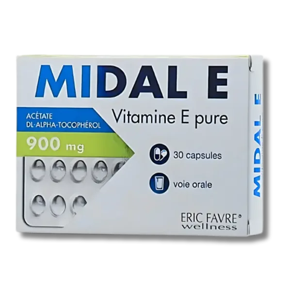 Midal E - Vitamine E pure 900mg 30Capsules