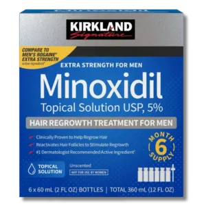Kirkland - Minoxidil Topical Solution 5% Traitement 6mois 6x60ml