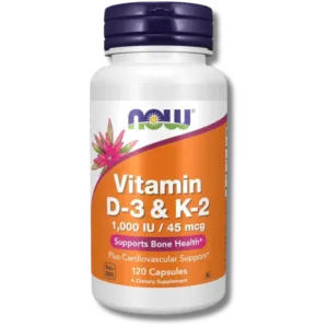 Now Vitamin D-3&K-2 120Capsules