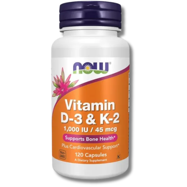 Now Vitamin D-3&K-2 120Capsules