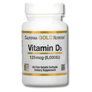 California Gold Nutrition - Vitamin D3 5000IU 90Capsules