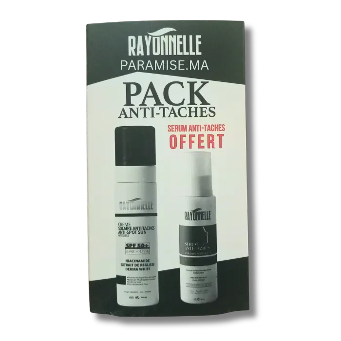 Rayonnelle - Pack Anti-taches ( Crème Solaire + Sérum ) Rayonnelle - Pack Anti-taches ( Crème Solaire + Sérum )