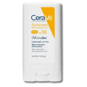 Cerave - Sunscreen Stick InvisibleZinc , Ecran Pour Surf , Zinc Oxide Creme Solaire