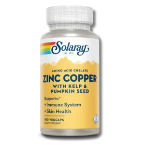 Solaray - Zinc Copper With Kelp & Pumpkin Seed 100Gélules