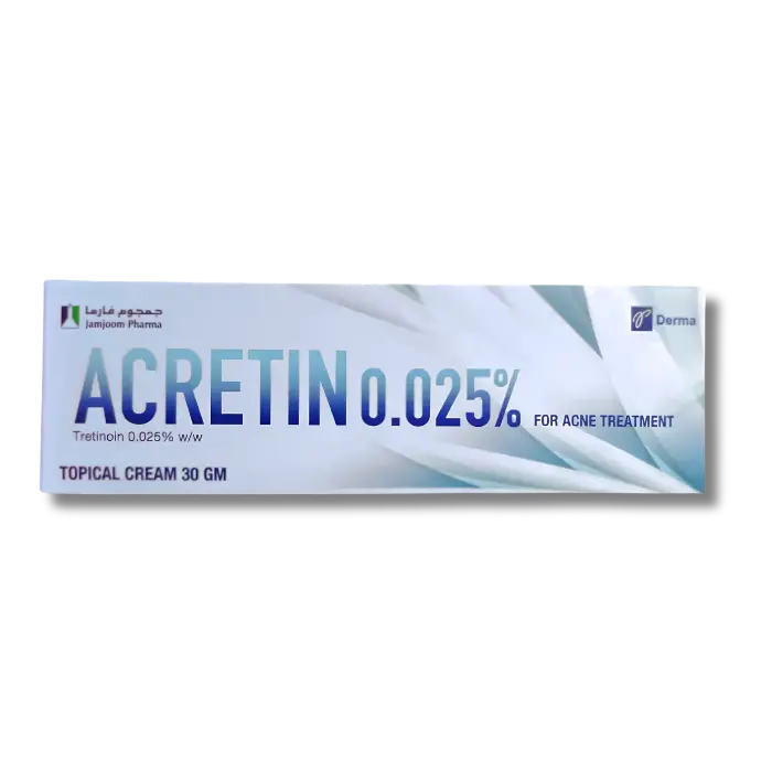 Acretin Cream 0.025% Tretinoin 30g – L’équivalent de Retacnyl