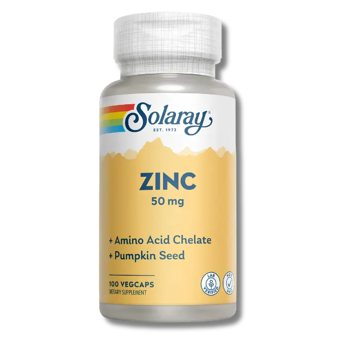 Solaray - Zinc 50mg 100Gélules Solaray - Zinc 50mg 100Gélules
